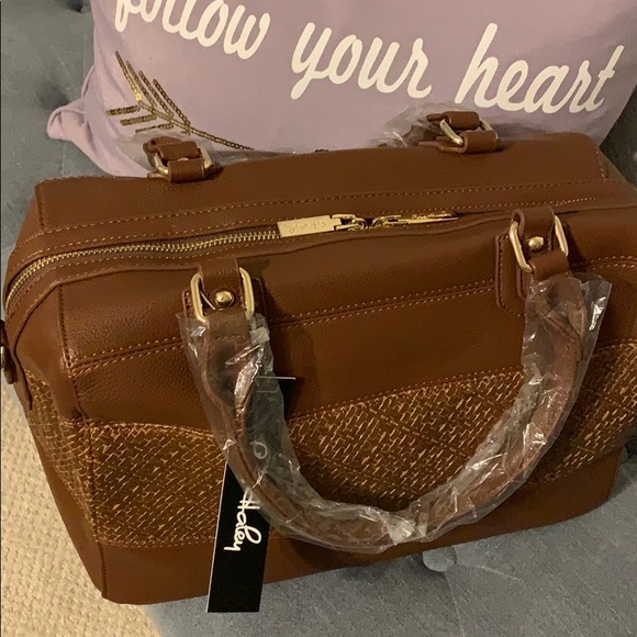 1 LEFT💕Two-Tone Brown Satchel 💕 - Picture 5 of 7
